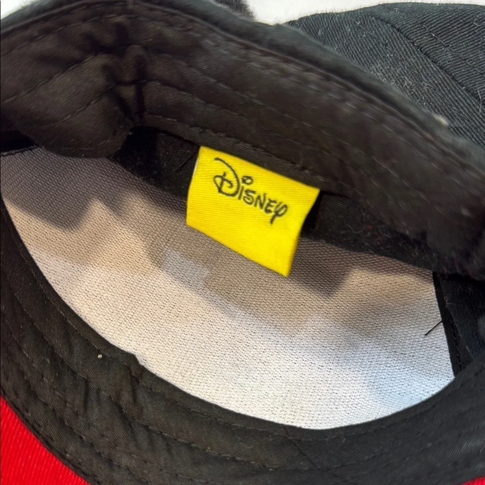 Disney Minnie Mouse Toddler Cap - Red&Black, Fuzzy Ears, adjustable back